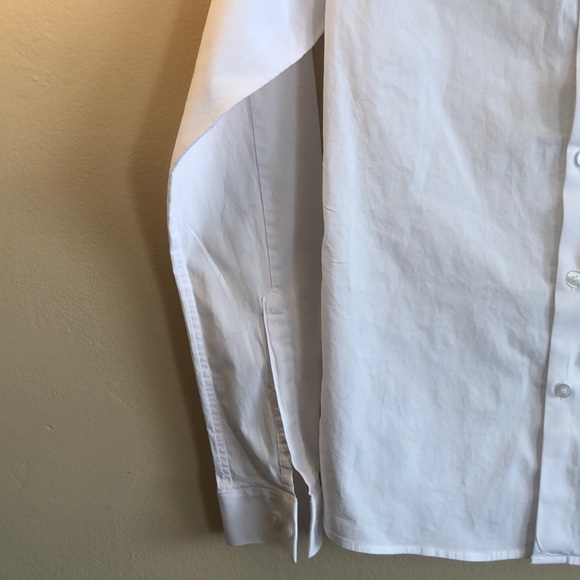 ASOS White Long Sleeve ButtonUp Collared Top SzSm - Picture 7 of 12
